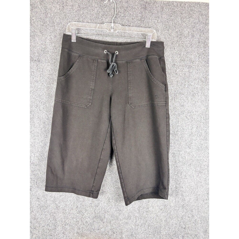 Danskin Now Capri Pants Womens M 8-10 Black Cotton Blend Lounge Yoga